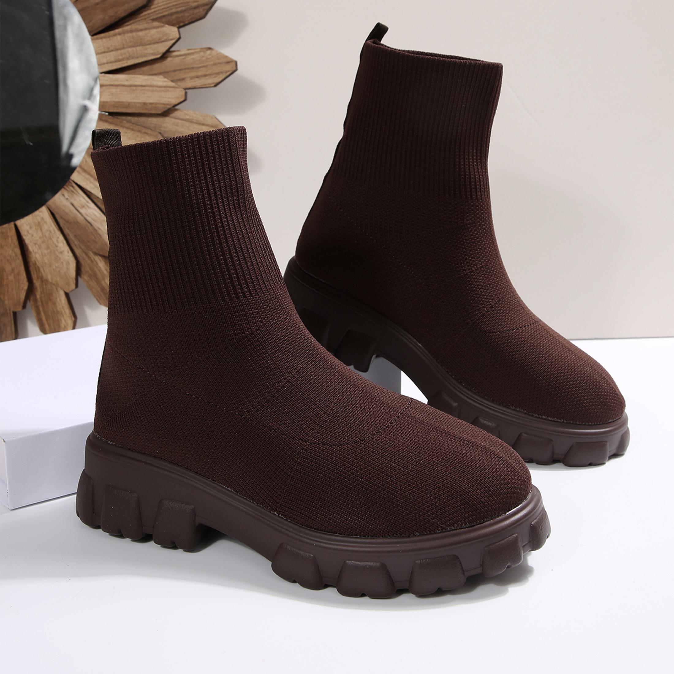 No Show Sock Women - Knöchelstiefel für Damen, bequeme runde Zehenpartie,