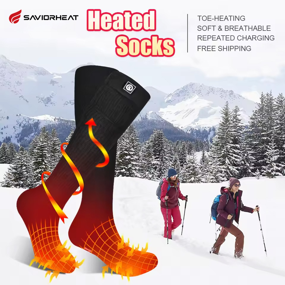 Thermal Sock Winter - SAVIOR Beheizte Winter-Thermo-Heizsocken für Erwachsene, winddicht,